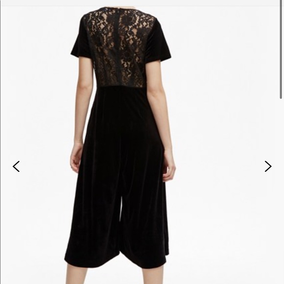 French Connection Pants - French Connection Velvet /Lace Romper/Jumpsuit
